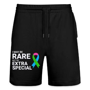 Einzigartigkeit des Bewusstseins für seltene Krankheiten - Stanley/Stella Unisex Bio Joggingshorts Trainer  - Schwarz - Vorne - Nik (191cm) & Marisol (170cm)