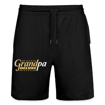 Grand-père Deluxe Meilleur grand-père Grand-père Amour Grand-père Logo de grand-père - Short de jogging bio TRAINER Stanley/Stella unisexe - noir - Devant - Nik (191cm) & Marisol (170cm)