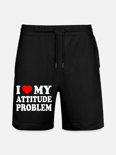 i love my attitude problem - Short de jogging bio TRAINER Stanley/Stella unisexe - noir