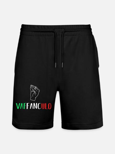 Italy Italian Vaffanculo - Stanley/Stella Trainer Unisex Organic Jogging Shorts - black