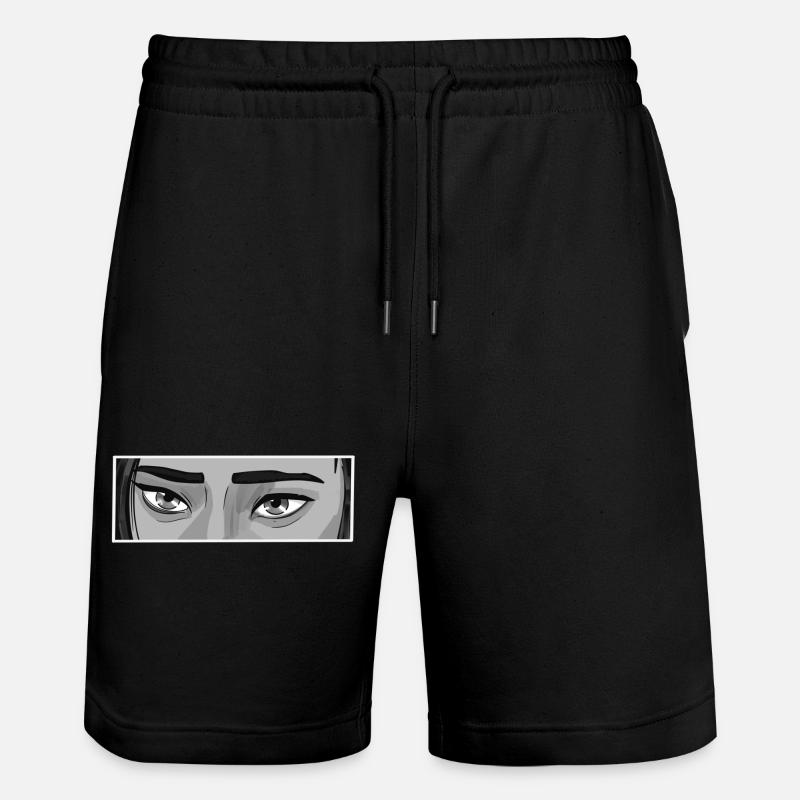 Cait Yeux BW - Short de jogging bio TRAINER Stanley/Stella unisexe - noir