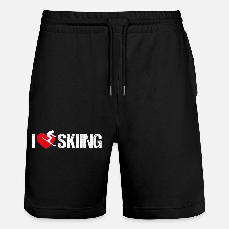 J’adore le ski - Short de jogging bio TRAINER Stanley/Stella unisexe - noir