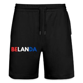 INDONET Belanda - Short de jogging bio TRAINER Stanley/Stella unisexe - noir - Devant - Nik (191cm) & Marisol (170cm)