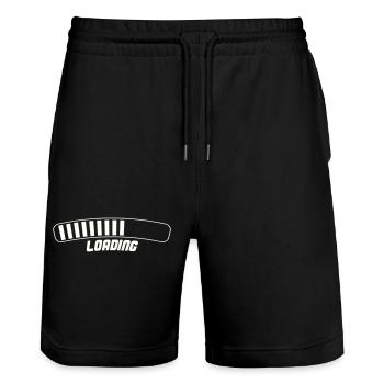 Chargement - Short de jogging bio TRAINER Stanley/Stella unisexe - noir - Devant - Nik (191cm) & Marisol (170cm)