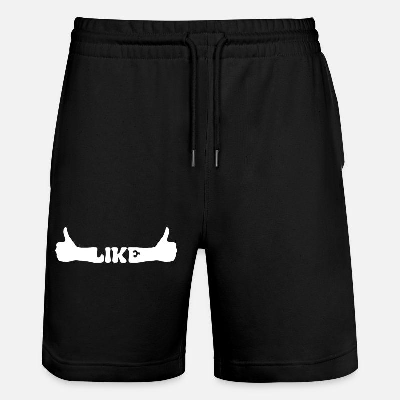 LIKE thumbs up hand - Stanley/Stella Trainer Unisex Organic Jogging Shorts - black