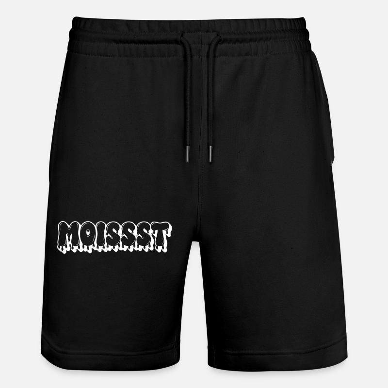 Moist Dripping Text - Stanley/Stella Trainer Unisex Organic Jogging Shorts - black