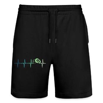 Billard boule de billard  - Short de jogging bio TRAINER Stanley/Stella unisexe - noir - Devant - Nik (191cm) & Marisol (170cm)