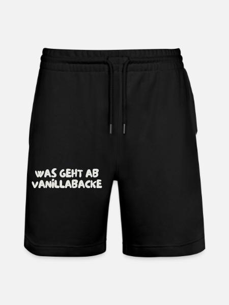 was geht ab vanillabacke - Stanley/Stella Unisex Bio Joggingshorts Trainer - Schwarz