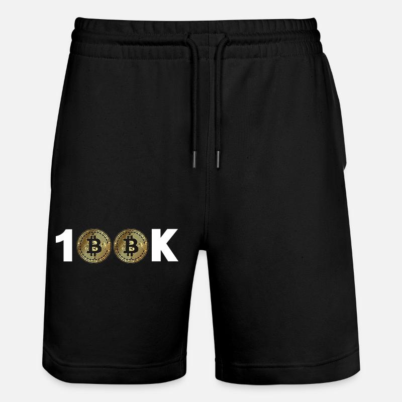 Bitcoin Bitcoin BTC 100k Kryptowährung - Stanley/Stella Unisex Bio Joggingshorts Trainer  - Schwarz
