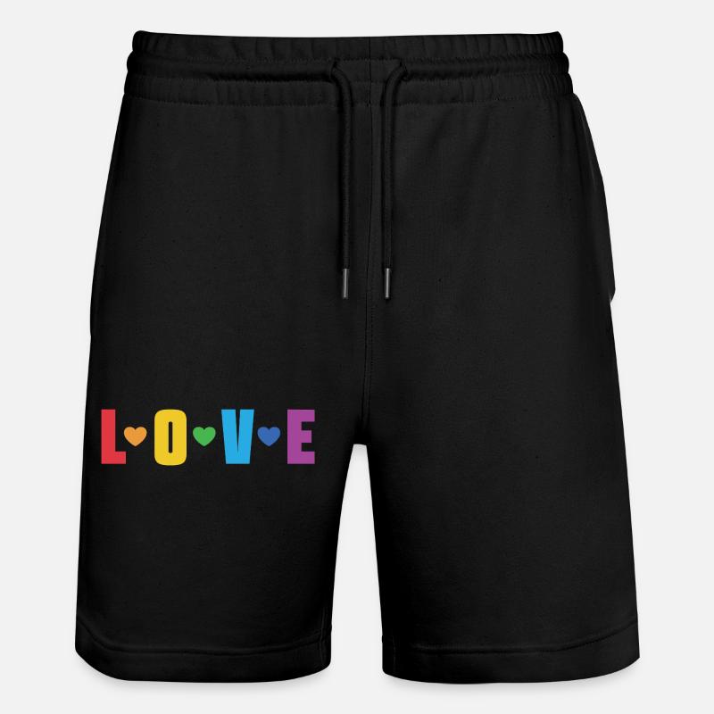 LGBT-Pride-Monat – Liebe ist Liebe - Stanley/Stella Unisex Bio Joggingshorts Trainer  - Schwarz