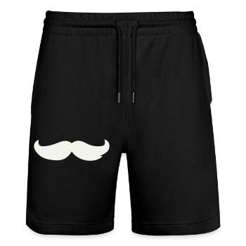 Conception du contraste de la moustache - Short de jogging bio TRAINER Stanley/Stella unisexe - noir - Devant - Nik (191cm) & Marisol (170cm)