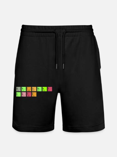 shirt_intelligenzbestie_pixel - Stanley/Stella Unisex Bio Joggingshorts Trainer - Schwarz