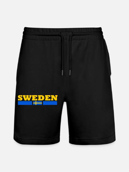 Drapeau suède - Short de jogging bio TRAINER Stanley/Stella unisexe - noir