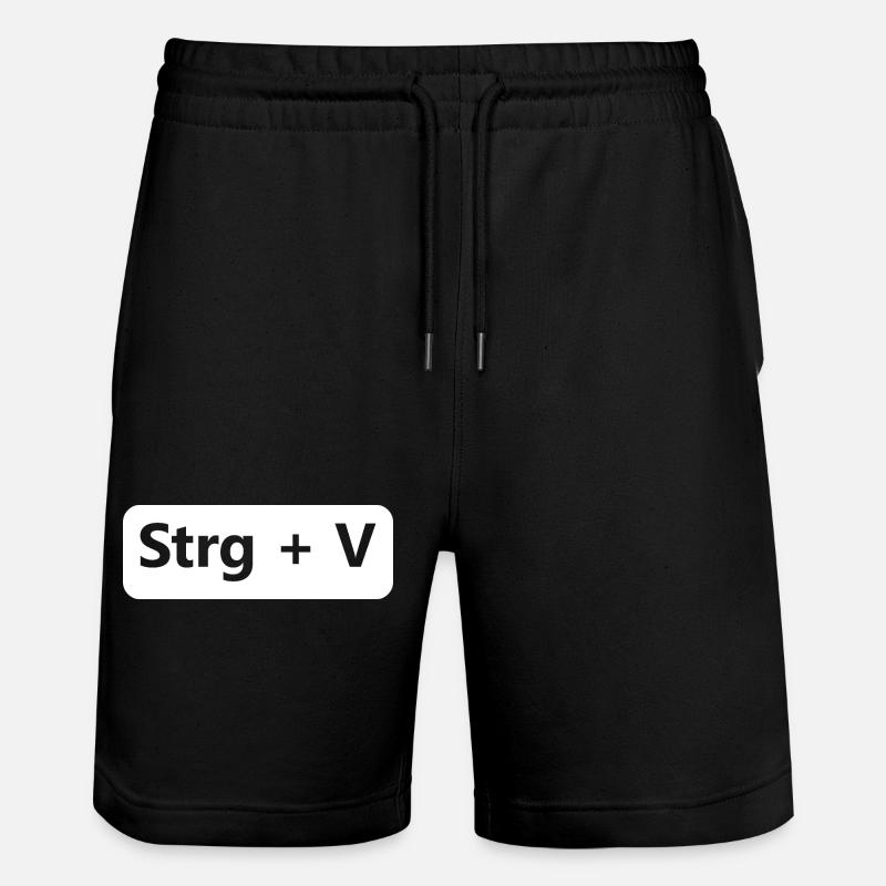 Ctrl C Ctrl V Maglietta Camicia divertente da partner - Pantaloncini da jogger ecologici unisex Trainer di Stanley/Stella - nero