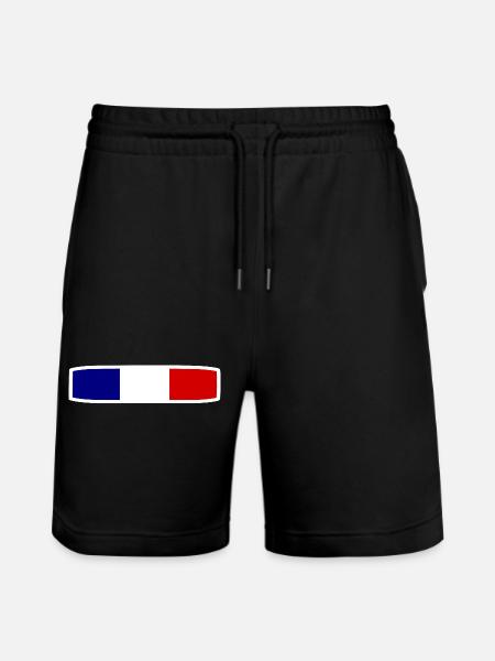 FRANCE - Stanley/Stella Trainer Unisex Organic Jogging Shorts - black