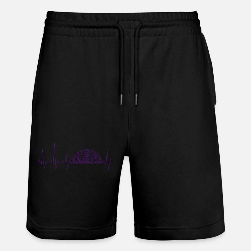 Schwibbogen Puls - Stanley/Stella Unisex Bio Joggingshorts Trainer  - Schwarz
