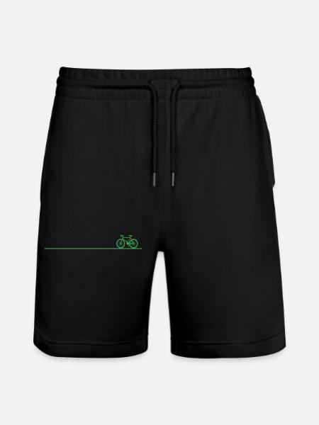 Bicycle Line Art Geschnek - Stanley/Stella Trainer Unisex Organic Jogging Shorts - black