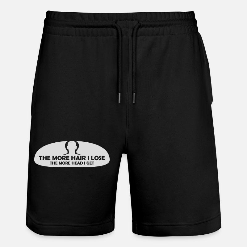 I get more head - Stanley/Stella Trainer Unisex Organic Jogging Shorts - black