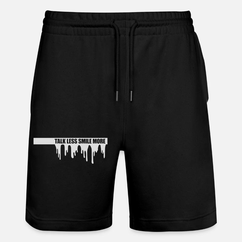 talk less smile more - Stanley/Stella Unisex Bio Joggingshorts Trainer  - Schwarz