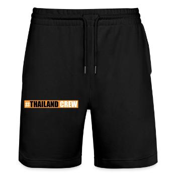Thailand Crew - Stanley/Stella Trainer Unisex Organic Jogging Shorts - black - Front - Nik (191cm) & Marisol (170cm)
