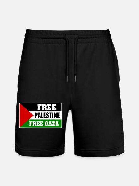 Free palestine - Stanley/Stella Unisex Bio Joggingshorts Trainer - Schwarz