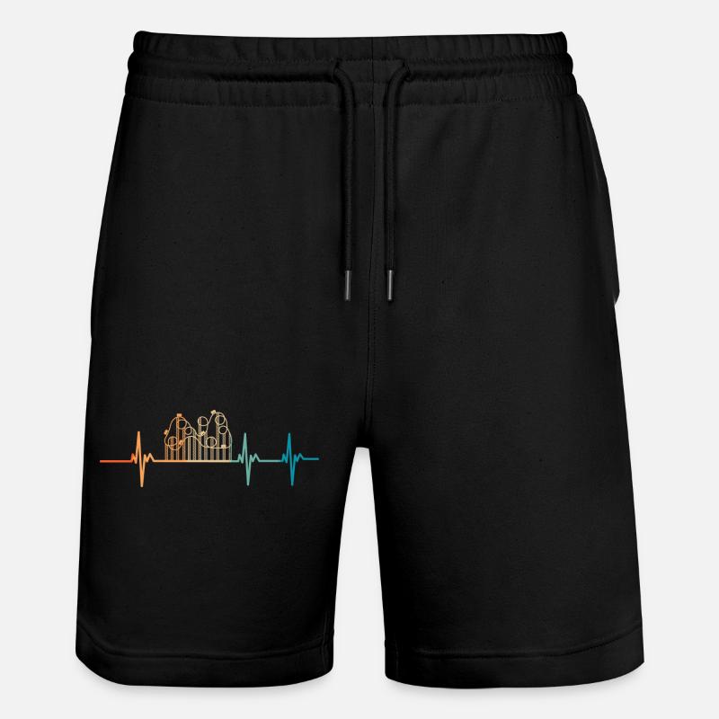 Herzschlag-Achterbahn - Stanley/Stella Unisex Bio Joggingshorts Trainer  - Schwarz