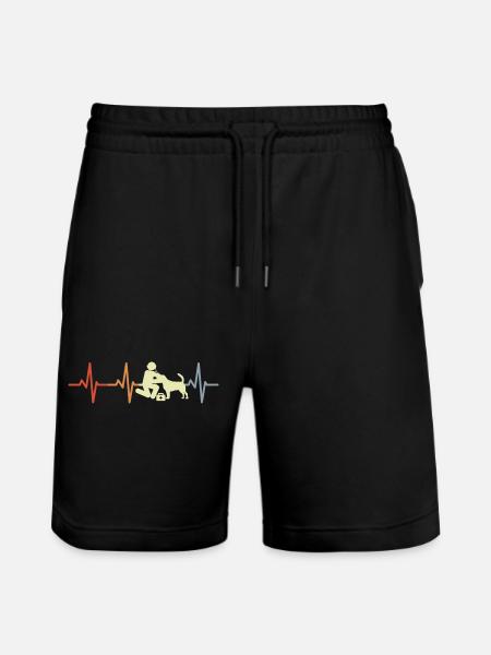 Veterinarian Stick Figures ECG - Stanley/Stella Trainer Unisex Organic Jogging Shorts - black