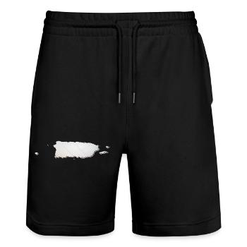 Puerto Rico (USA) | echter Volleyball | Landkarte - Stanley/Stella Unisex Bio Joggingshorts Trainer  - Schwarz - Vorne - Nik (191cm) & Marisol (170cm)