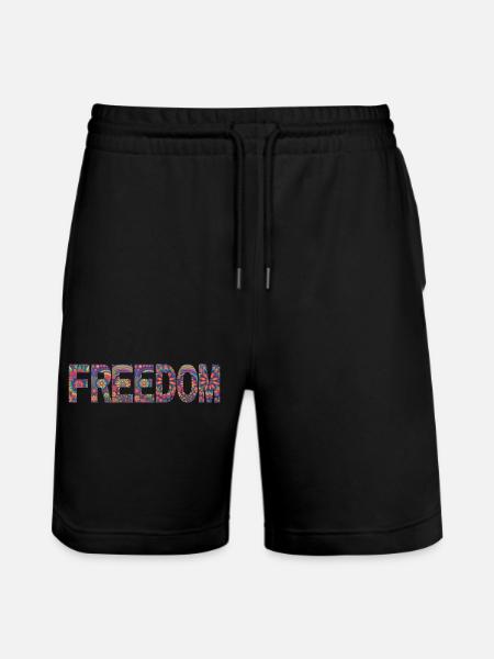 Freedom - Stanley/Stella Trainer Unisex Organic Jogging Shorts - black