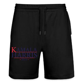 Kamala 2024 - Kamala Harris 2024 für die Präsidentin - Stanley/Stella Unisex Bio Joggingshorts Trainer  - Schwarz - Vorne - Nik (191cm) & Marisol (170cm)