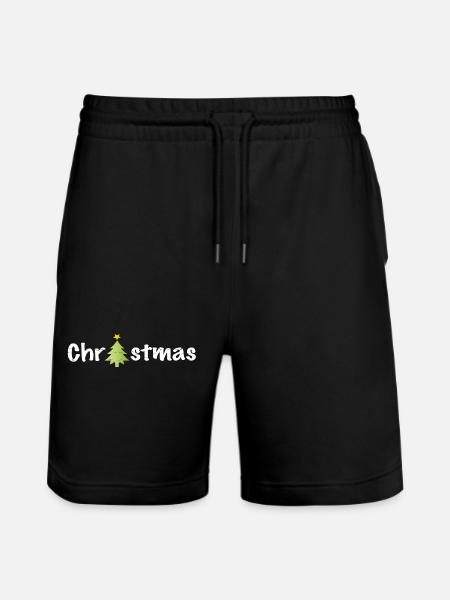 Christmas claim with tree - Stanley/Stella Trainer Unisex Organic Jogging Shorts - black