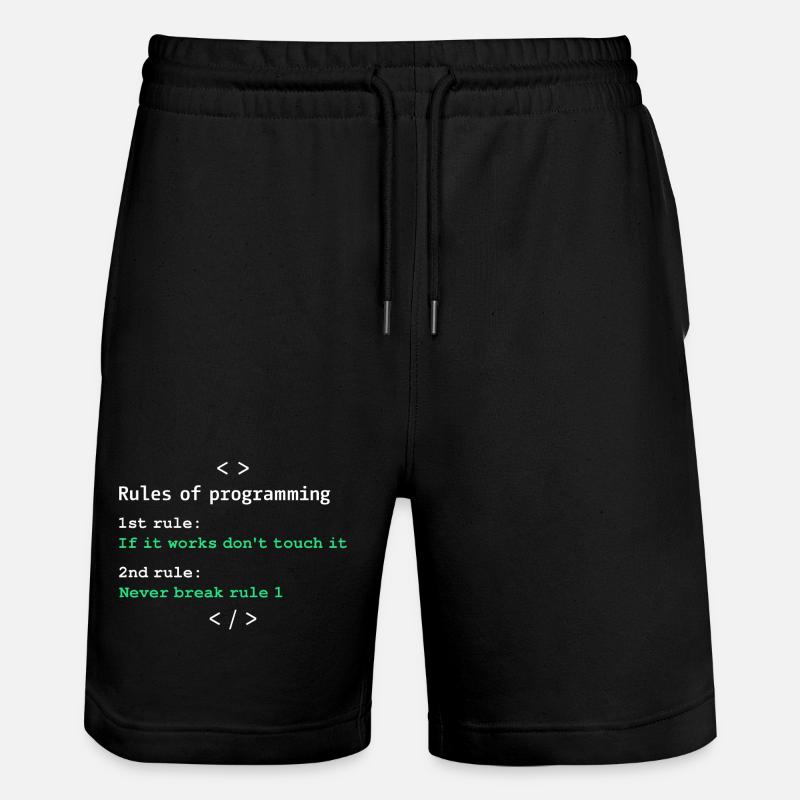 Rules of programming - Stanley/Stella Trainer Unisex Organic Jogging Shorts - black