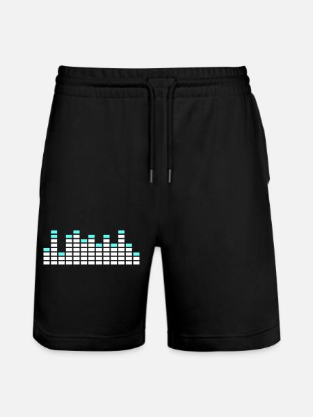 Cool DJ Music Equalizer Sound Bar Energy Party - Stanley/Stella Trainer Unisex Organic Jogging Shorts - black