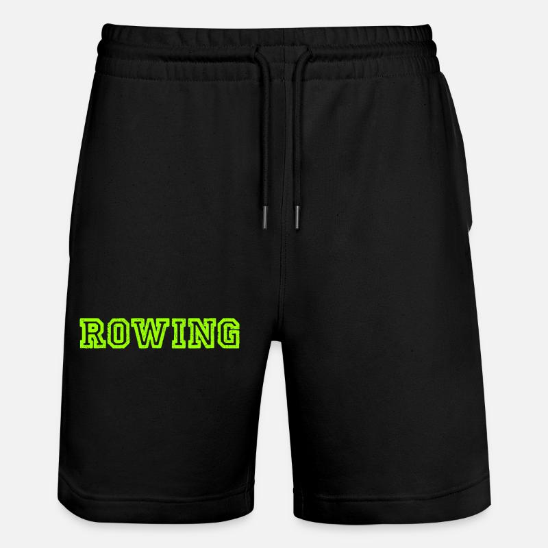 Rowing Slogan - Rowing - Rower - Rower - Stanley/Stella Trainer Unisex Organic Jogging Shorts - black