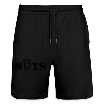 AVM Bastogne NUTS Battle Bulge Bâtards battus - Short de jogging bio TRAINER Stanley/Stella unisexe - noir - Devant - Nik (191cm) & Marisol (170cm)