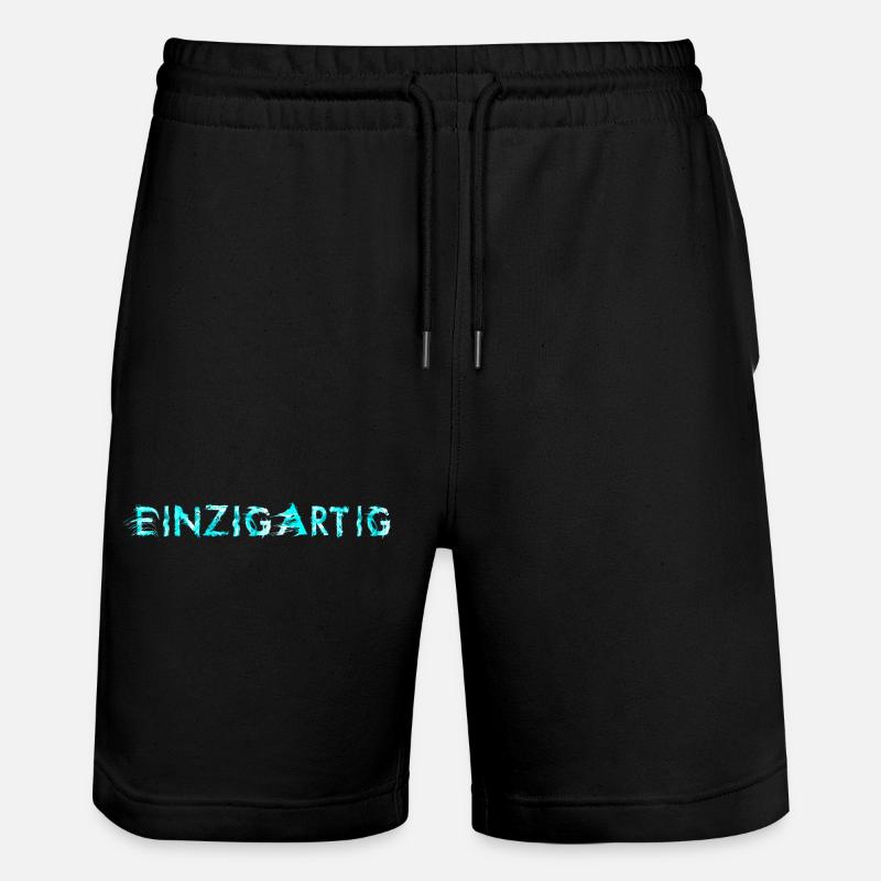 Einzigartig arctic blue - Stanley/Stella Unisex Bio Joggingshorts Trainer - Schwarz