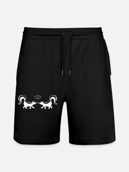 Skunk Love - Stanley/Stella Trainer Unisex Organic Jogging Shorts - black