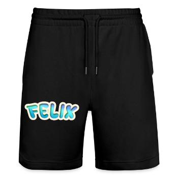 Felix en tant que métier - Short de jogging bio TRAINER Stanley/Stella unisexe - noir - Devant - Nik (191cm) & Marisol (170cm)