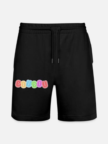 hello, hello, politeness - Stanley/Stella Trainer Unisex Organic Jogging Shorts - black