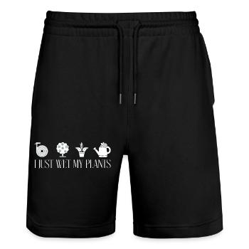 I Just Wet My Plants 2 - Stanley/Stella Unisex Bio Joggingshorts Trainer  - Schwarz - Vorne - Nik (191cm) & Marisol (170cm)