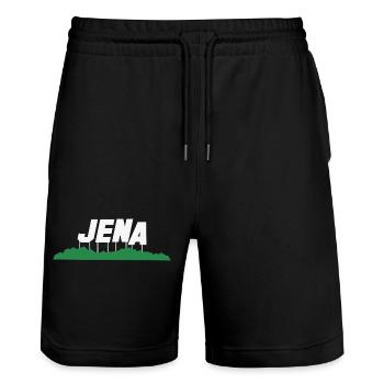 Jena Thüringen Deutschland - Stanley/Stella Unisex Bio Joggingshorts Trainer  - Schwarz - Vorne - Nik (191cm) & Marisol (170cm)