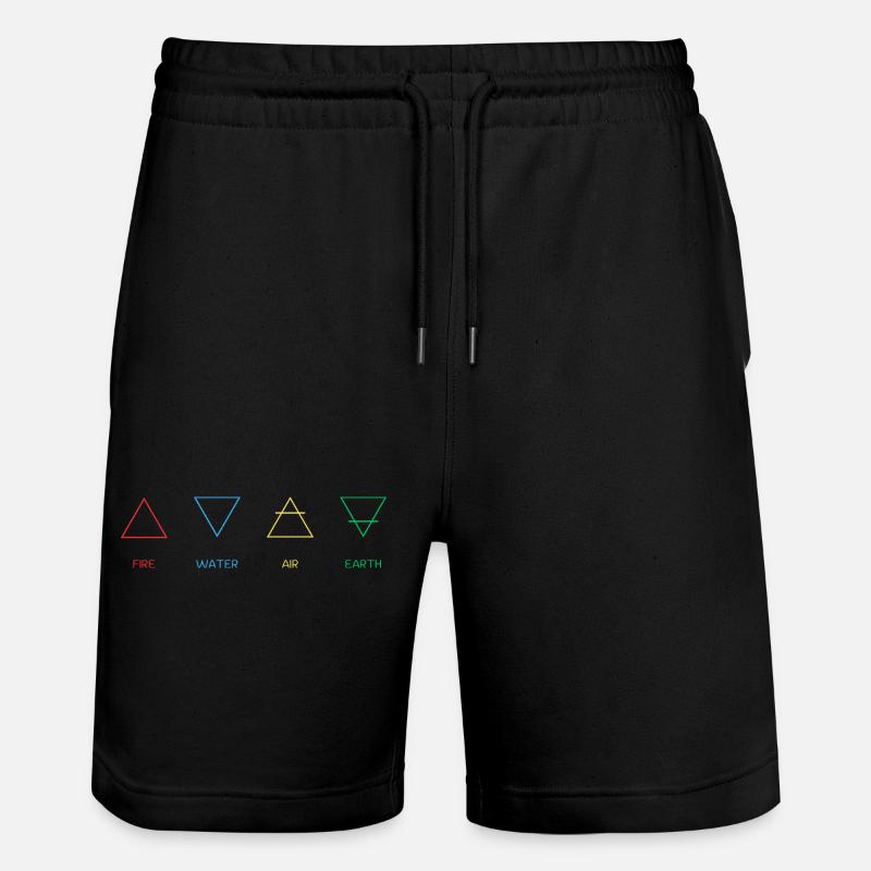 Vier Elemente - Stanley/Stella Unisex Bio Joggingshorts Trainer  - Schwarz