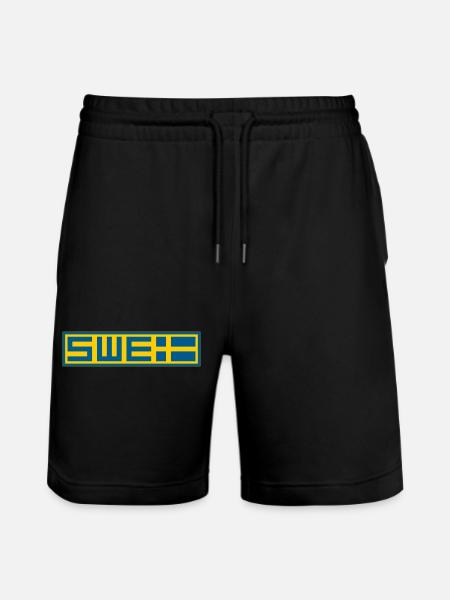 Schwedisch - Stanley/Stella Unisex Bio Joggingshorts Trainer  - Schwarz