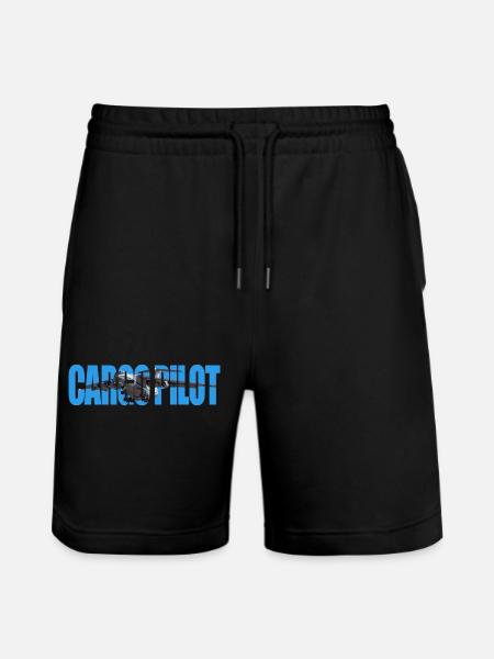 Cargo pilot IL-76 - Stanley/Stella Trainer Unisex Organic Jogging Shorts - black