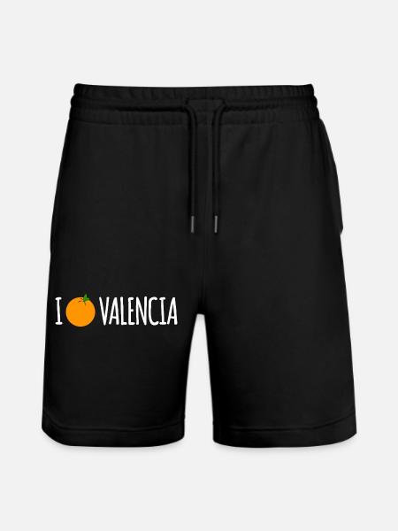 I Love Valencia - Stanley/Stella Trainer Unisex Organic Jogging Shorts - black