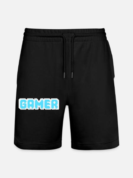 Gamer Pixel - Stanley/Stella Trainer Unisex Organic Jogging Shorts - black