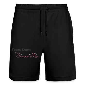 Chemise Tears Don’t Scare Me – Sad Soft Girl - Short de jogging bio TRAINER Stanley/Stella unisexe - noir - Devant - Nik (191cm) & Marisol (170cm)
