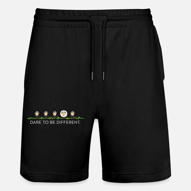 Be Different – Black Sheep - Stanley/Stella Trainer Unisex Organic Jogging Shorts - black