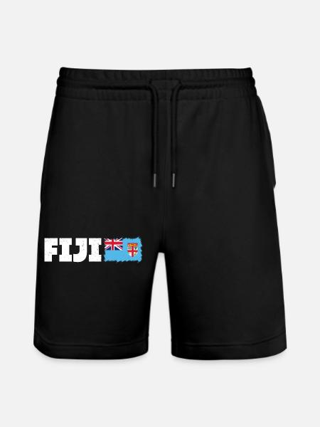 Fidji Fidji Fidji Fidschi Fidschi Fidschi - Short de jogging bio TRAINER Stanley/Stella unisexe - noir