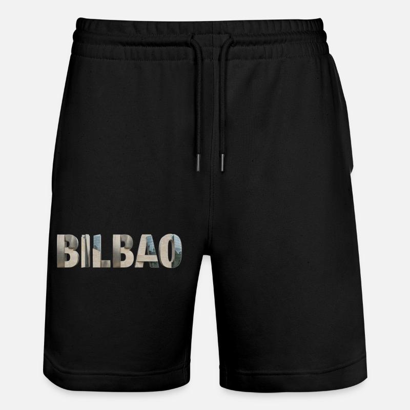BILBAO – Typographie architecturale moderne - Short de jogging bio TRAINER Stanley/Stella unisexe - noir